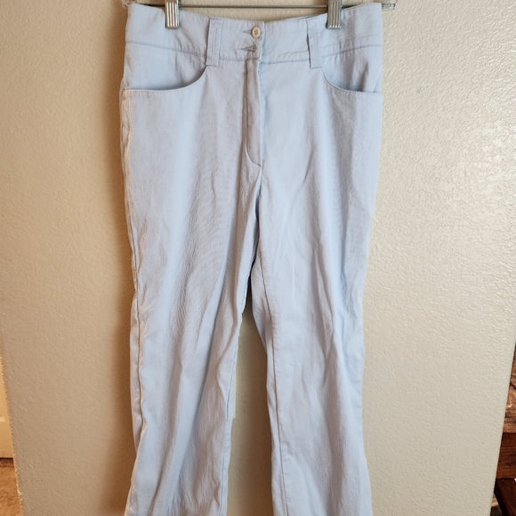 BURBERRY Golf Blue Preppy Capris Pants Size 4 - Picture 1 of 7